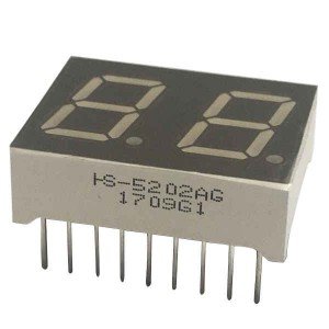 Display De Led Verde Catodo Duplo HS-5202AG